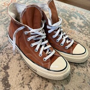 Converse burnt orange Canvas High-Tops with White Accents